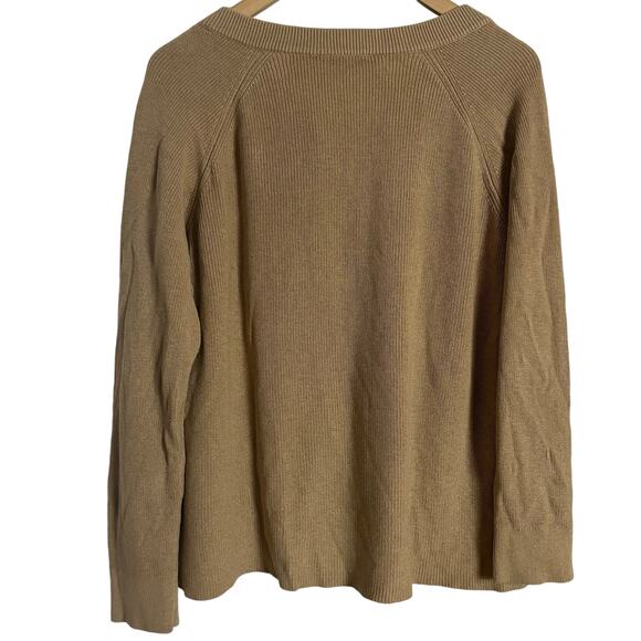 Rails Piper Tan Long Sleeve Cashmere Blend Henley Sweater Size Large - Picture 14 of 15